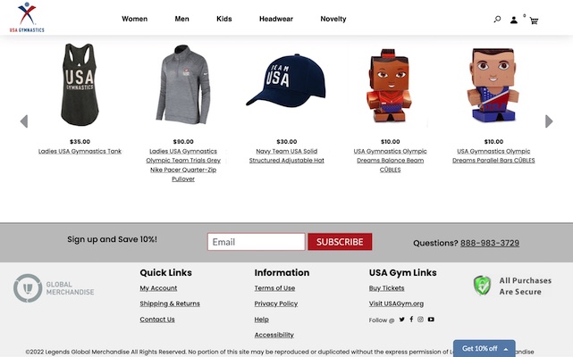 USA Gynmastics <br>Merch</br>